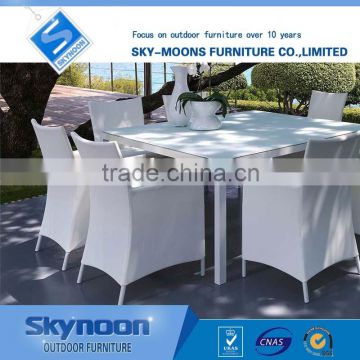 2 pcs outdoor garden furniture, white fabric outdoor patio sets, comfortable garden furniture(ts-C006)