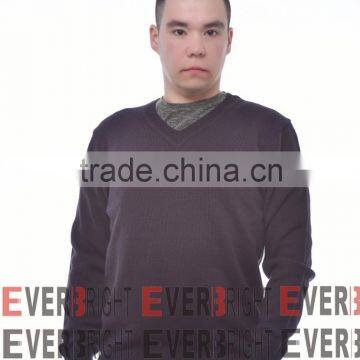 cotton sweater V neck Breathable Adults men pullover