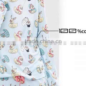 China Best Quality Cotton Fabric Cartoon Printing Sleepwear photo-3