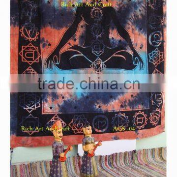 Tapestry Indian Throw Cotton Bedspread Twin Bedspread Manufacturer Home Furnishing Wall Decor Yoga Meditation Mantra INDIA photo-2