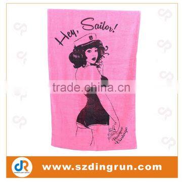 100% cotton promotion velour printed sexy beach towel