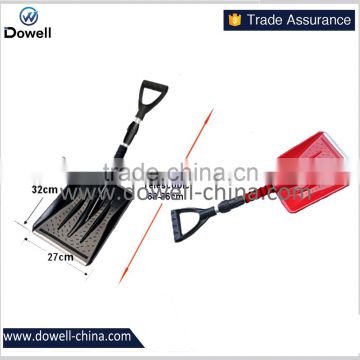 Portable telescopic plastic snow shovel