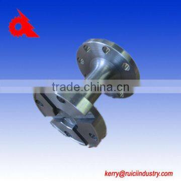 china custom steel shaft with double flange