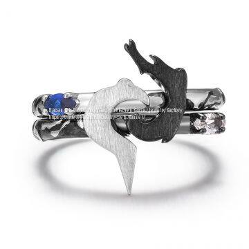 LOL Ezreal Ashe Kindred Diana Leona Arthorn Jhin Ring League of Legends Game Peripherals Character Silver 925 Fashion photo-3