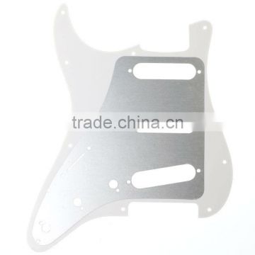 White PVC Guitar Pickguard Scratch Plate 1-Ply SSS For ST Strat Guitar