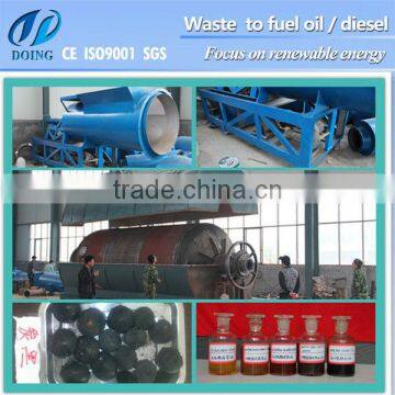 High efficient tyre oil pyrolysis refining recycling equipment