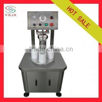 Semi automatic twist off cap/glass jar/lug cap vacuum capping machine