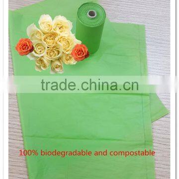 Factory wholesale ASTMD6400 and En13432 certified biodegradable and compostable eco doggy poop bags