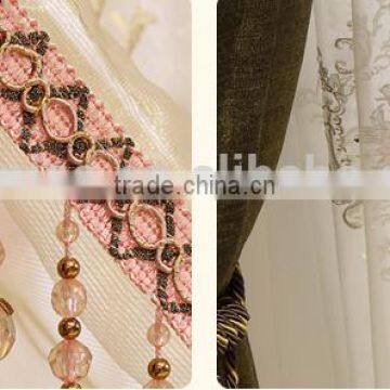 European Antique Pastoral Soft Jacquard Chenille Study Room Blackout Window Curtain photo-6