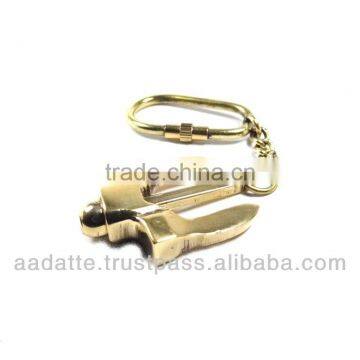 Brass Keychain Marine Folding Anchor Nautical Key Chain photo-2