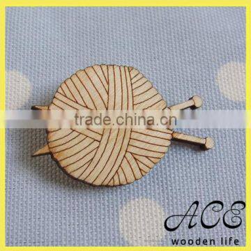 Wooden Wool Cute Badge photo-3