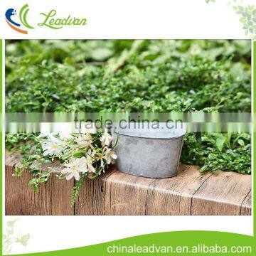 wholesale designer antique house garden ornaments mini tin succulent outdoor oval planter flower pots