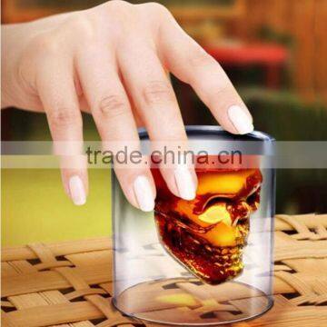 Skull Heat Resistant Glass Coffee Cup Personalized Skull Heads Hand Blown Double Wall Glass Cup photo-3