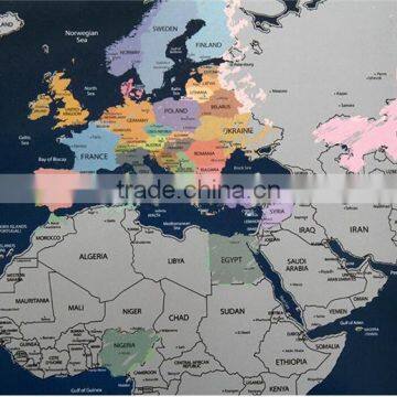 Personalized Scratch-off World Map Poster Travel Indigo Blue Travel Fashion Map photo-2
