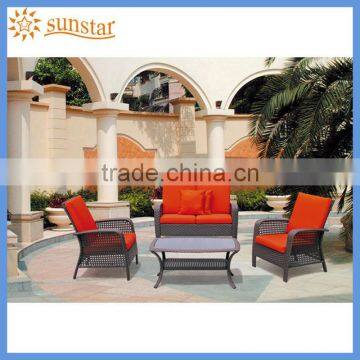 Aluminium Frame Rattan Sofa set with cushion L81009-11