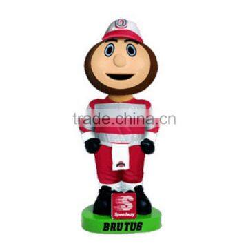 custom make 3d plastic mascot figurines, make your own design plastic sports mascot figurines