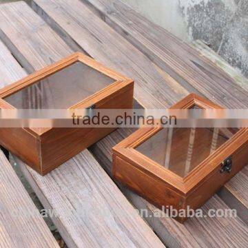 2015 Refinement Antique Wooden Box With Glass Lid photo-3