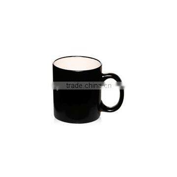 Wholesale cheap plain bulk ceramic black mug