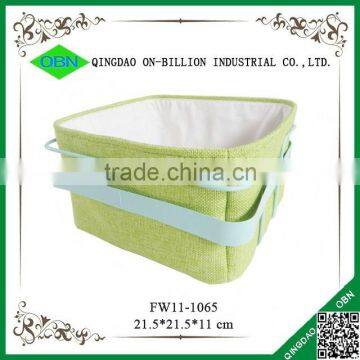Wholesale Stainless Steel Frame Fabric Bread Basket Pattern photo-3