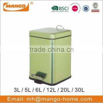 Metallic Color Square Metal Pedal Bin photo-2