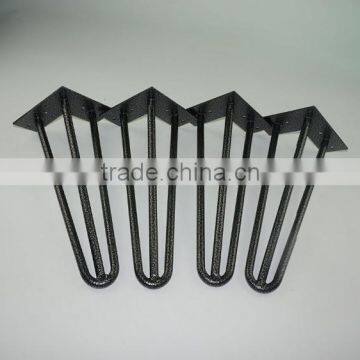 16 Inch Black Matt Powder Coated Iron Hairpin Leg for Coffee Table & End Table photo-3
