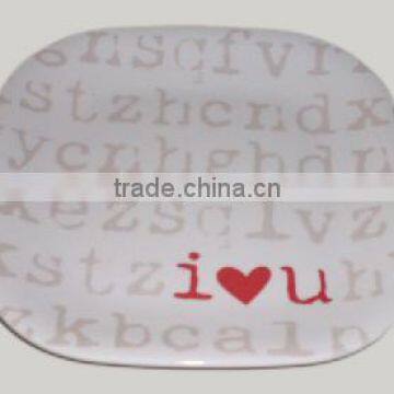 HOT Heart Melamine Dish Dinner photo-2