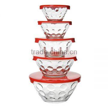 High quality 5 pcs glass bowl set
