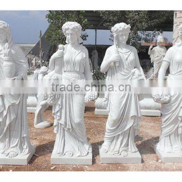 Hot Sale Hard Carved Large Four Season Garden Marble Statue photo-4
