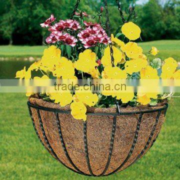 2016 Factory Custom Decoration Black Hanging Iron Flower Basket Stand photo-2