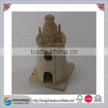 Vintage Mini 1989 Newport Wooden Lighthouse Wooden Christmas Tree Ornament CN