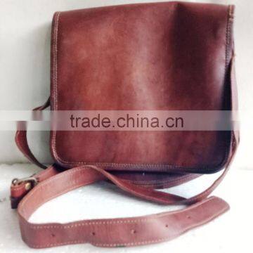 High Quality Handmade Vintage Stone Embossed Leather Women Satchel Bag photo-2