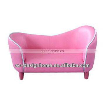 PINK PRINCESS PVC/WOODEN KID TWO SEATS SOFA BED