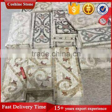 Interior decorative pattern handwork natural marble mosaic tile borders