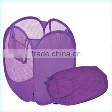 Polyester Collapsing Purple Folding Laundry Hamper Storage Basket