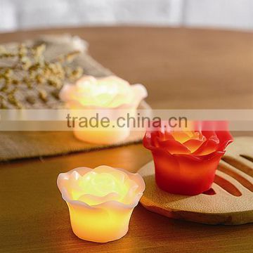 Wedding Decor LED Rose Flower Carved Candles