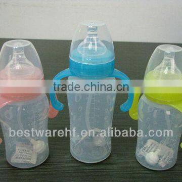 Cute Baby Feeding Silicone Bottle Water Bottle 240ml photo-2