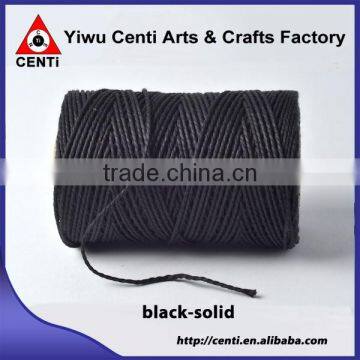 Hot sale black solid cotton packing gift twine bakers twine