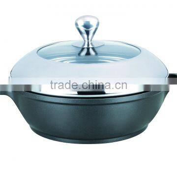 Die-casting Aluminum Non-Stick Shallow Soup Pan