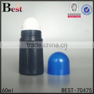 Best Sellers High Quality 60ml Plastic Black Roll on Deodorant Packaging With Blue Cap Wholesale photo-3