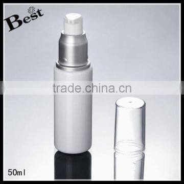 Cosmetic 2017 Hot New Products White Lotion 50ml Plastic Bottle With Pump Dispenser Silver Aluminum Pump Plastic Bottles photo-5