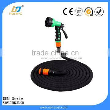 Garden watering expandable hose with double latex core