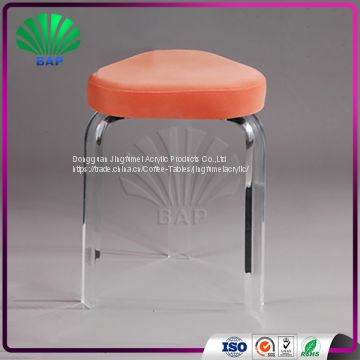 Clear Acrylic Stools Lucite Restaurant Stool Salon Waiting Room Stool For Sale