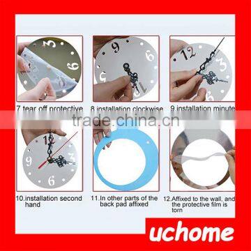 UCHOME Modern Style Butterfly Fairy DIY Mirror Wall Clock Wall Sticker Home Decor Bedroom Living Room photo-6