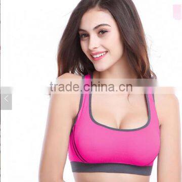 2017 New Style Blue Gym Bra Crossover Straps Back Mature Hot Sexy Women Sport Bra photo-4