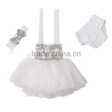 Elegant Children Kids Baby Girls Dress Sequins Tulle Tutu Toddler Tutu Dress Set photo-4