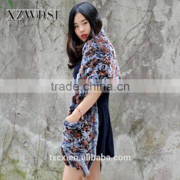 CX-B-65F Wholesale Fashion Soft Warm Colorful Shawl For Woman photo-2