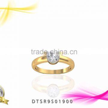 Gold Plated solitaire Ring