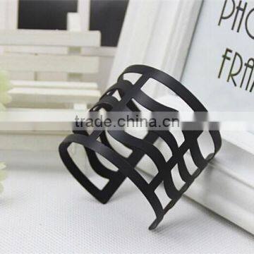 yi wu Black Metal Bangle Jewelry Sexy Lady's Punk Style Gold Hollow Bangle Arm Cuff From yi wu photo-2