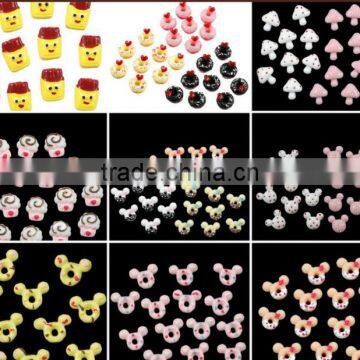 lovely sweet dessert resin charms fashion design dessert charms for dessert shop decorations