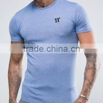 High Quality Men Polyester Spandex Muscle Fit Gym Dry Fit t Shirts photo-5